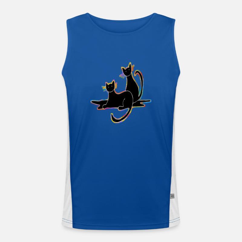 Katzen Funktionelles Kontrast-Tank Top für Männer 