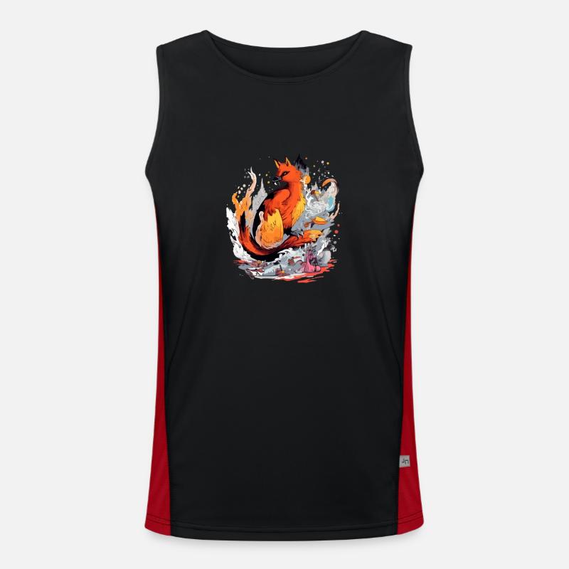 Ricky der Phönix Funktionelles Kontrast-Tank Top für Männer 