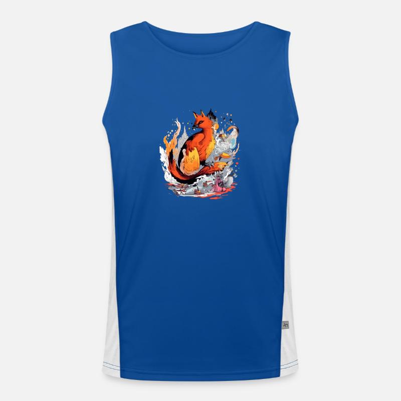 Ricky der Phönix Funktionelles Kontrast-Tank Top für Männer 