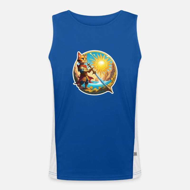 Swordscat de la plage de l’été Débardeur respirant contrasté Homme 