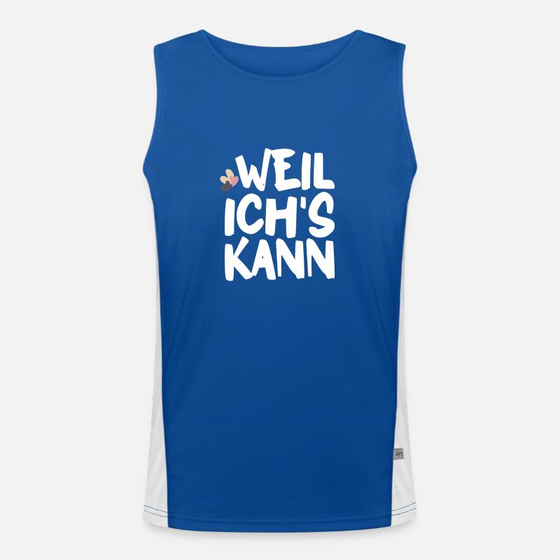 Weil ich's kann Funktionelles Kontrast-Tank Top für Männer 