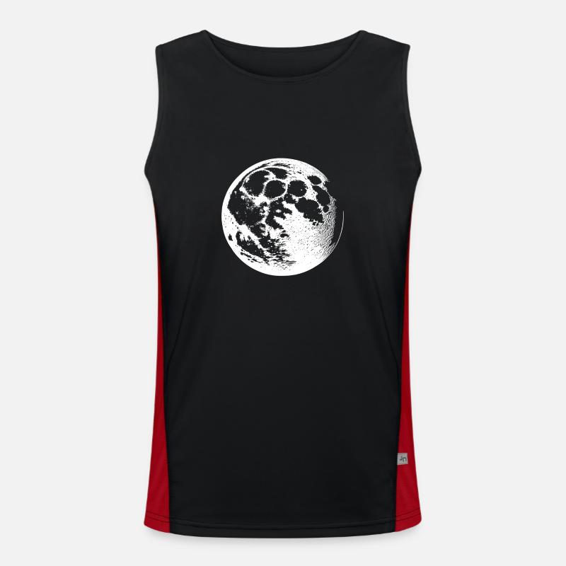 Mond Funktionelles Kontrast-Tank Top für Männer 