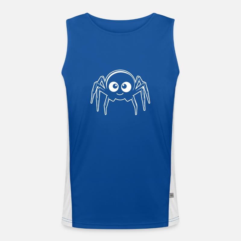Spider spiders animals Men's Functional Contrast Tank Top 