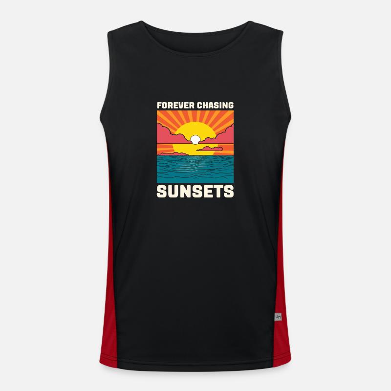 Forever Chasing Sunsets Men's Functional Contrast Tank Top 
