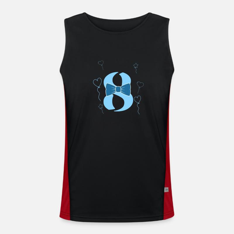 8. Geburtstagskind Funktionelles Kontrast-Tank Top für Männer 