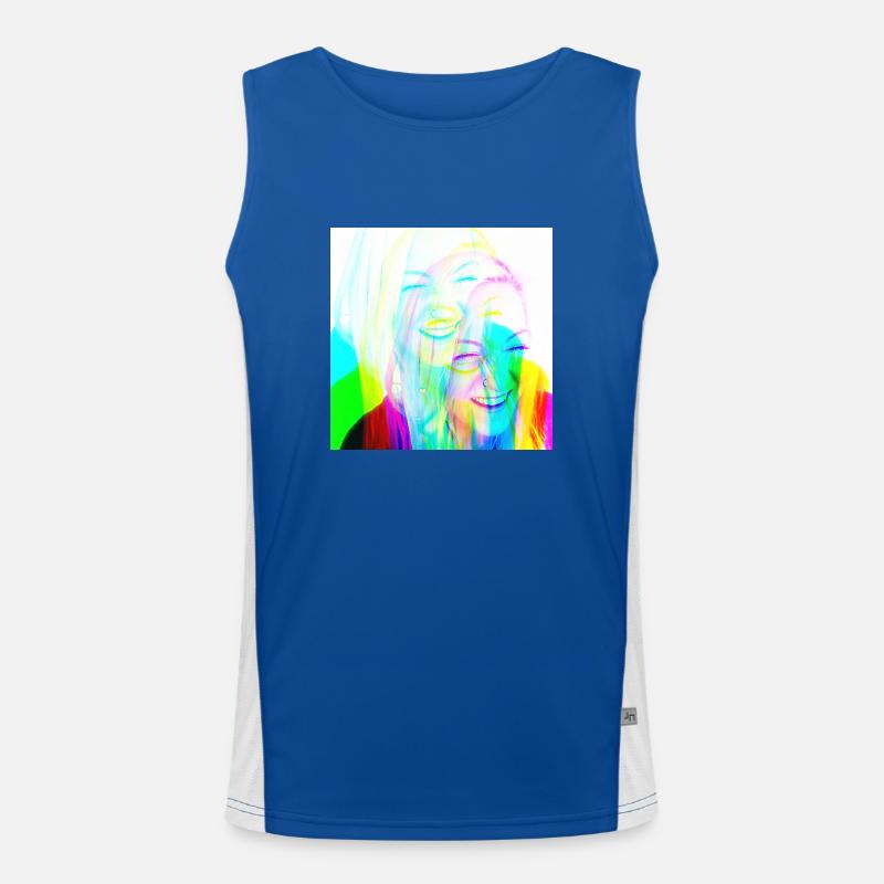 Mutti Psychedelic Funktionelles Kontrast-Tank Top für Männer 