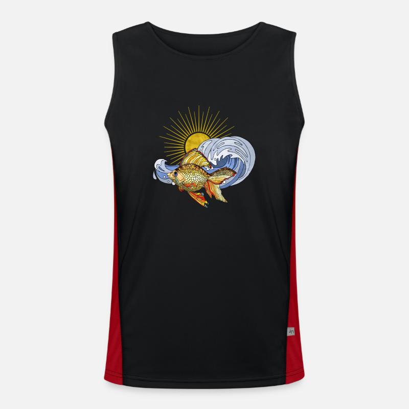 Fisch Funktionelles Kontrast-Tank Top für Männer 