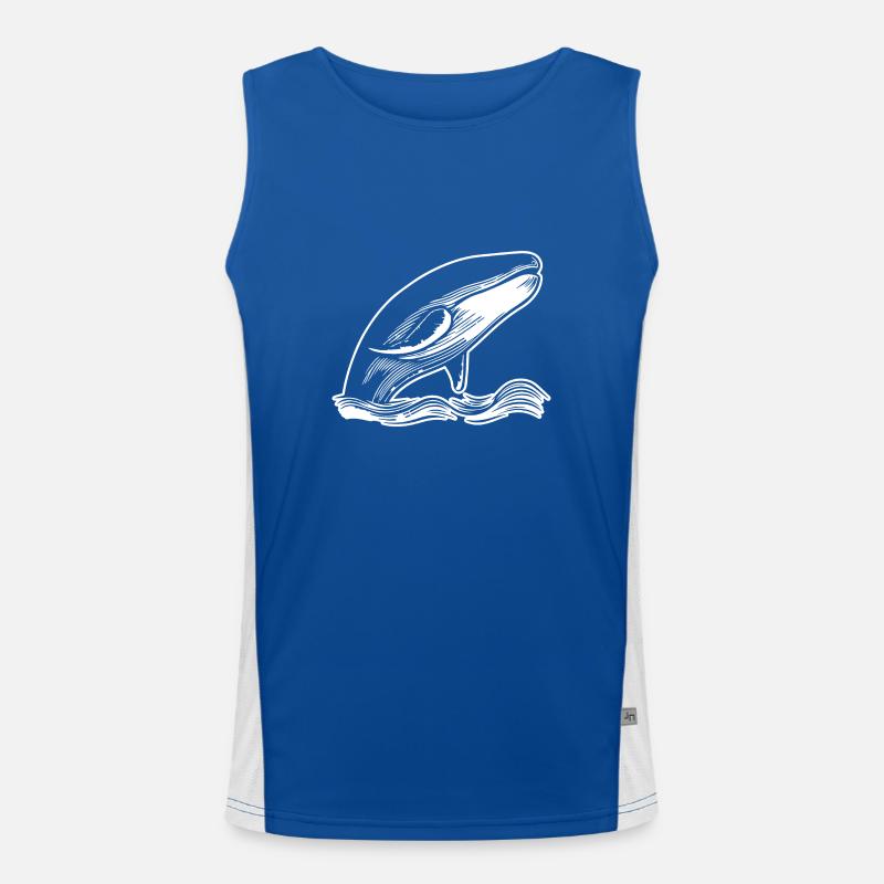 Baleine Poisson de mer Débardeur respirant contrasté Homme 