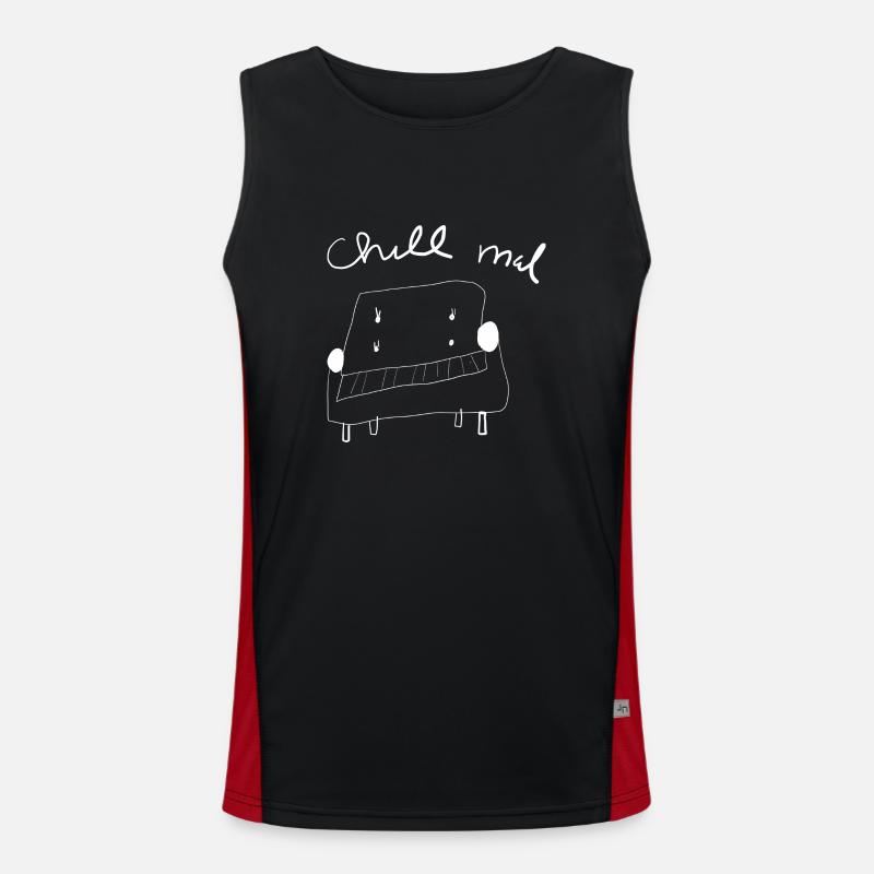 Chill mal Sofa Funktionelles Kontrast-Tank Top für Männer 