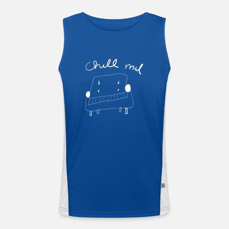 Chill mal Sofa Funktionelles Kontrast-Tank Top für Männer 