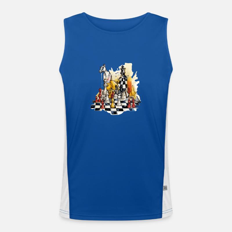 Chess composition n°2 Men's Functional Contrast Tank Top 