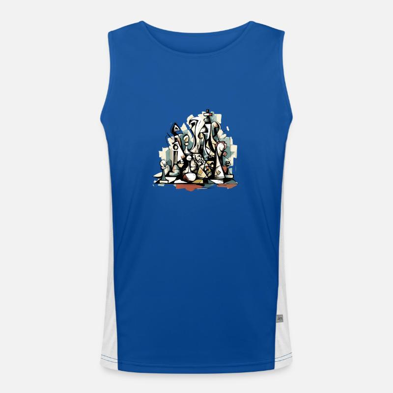 Chess composition n°5 Men's Functional Contrast Tank Top 