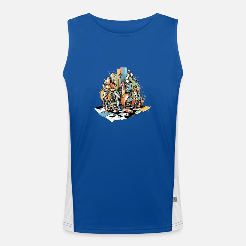 Chess composition n°6 Men's Functional Contrast Tank Top 