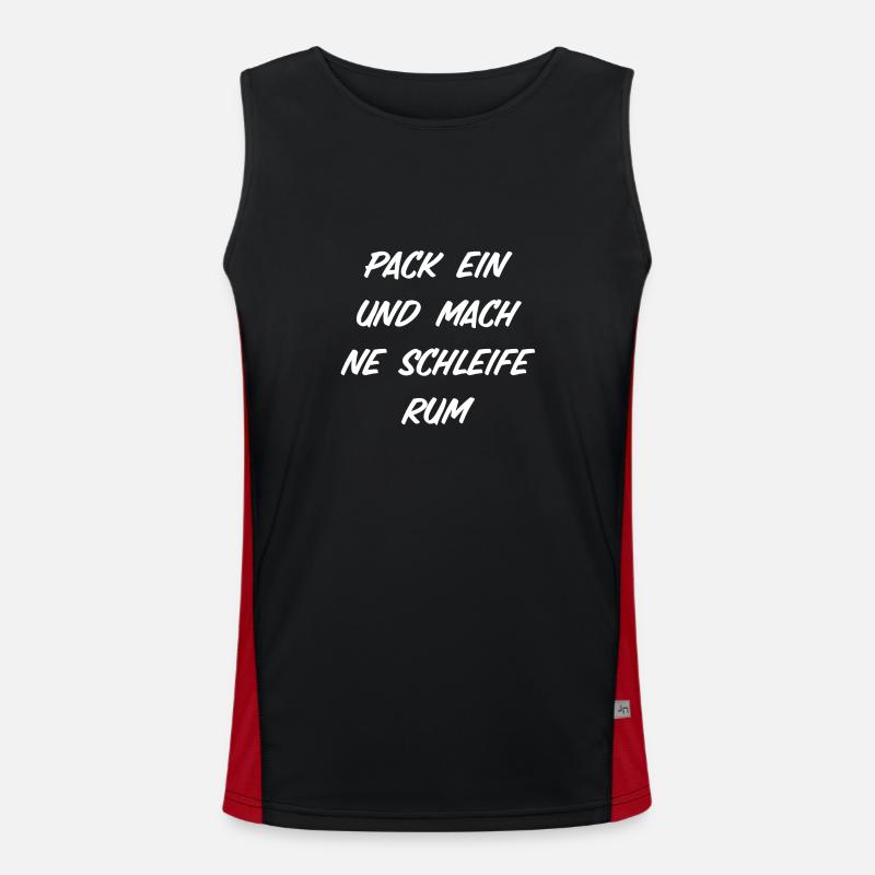 Pack ein und mach ne Schleife rum Funktionelles Kontrast-Tank Top für Männer 