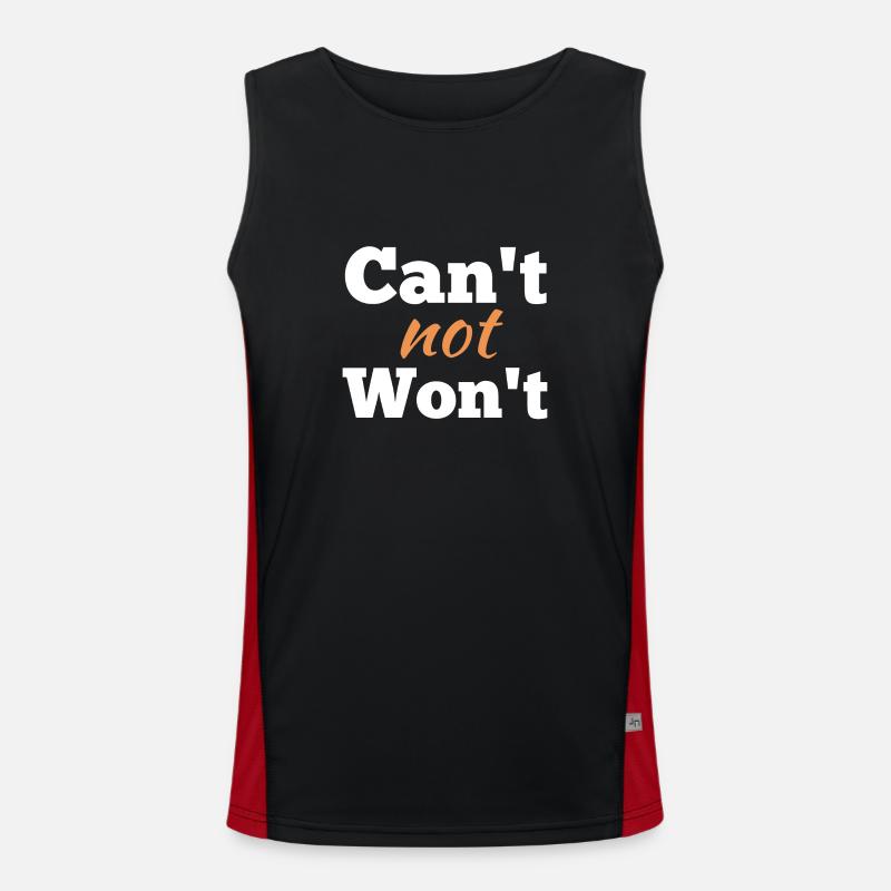Kann nicht nicht wird nicht Funktionelles Kontrast-Tank Top für Männer 
