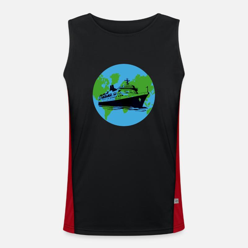 Ship Cruise Ship Men's Functional Contrast Tank Top 