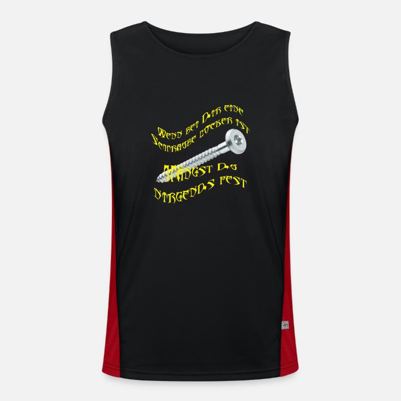 Wenn bei Dir eine Schraube locker ist Funktionelles Kontrast-Tank Top für Männer 
