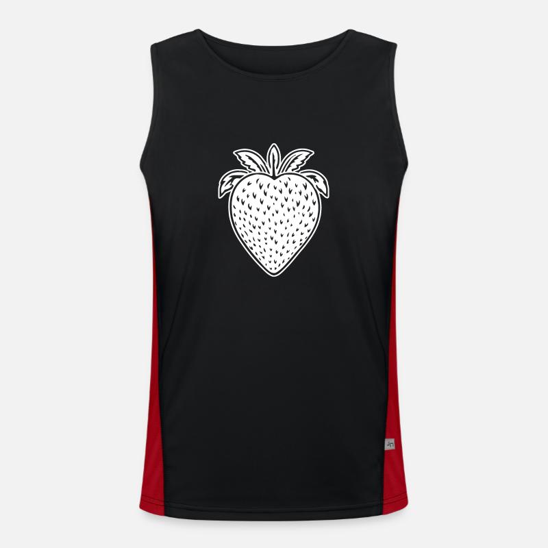 Strawberry Fruit Fruit Men's Functional Contrast Tank Top 