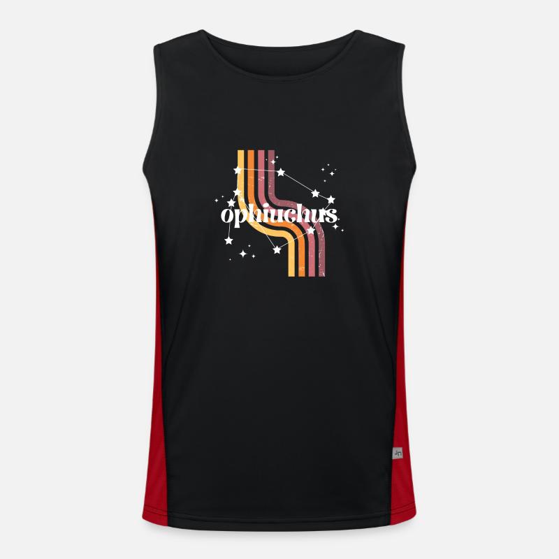 Ophiuchus retro horoscope Men's Functional Contrast Tank Top 