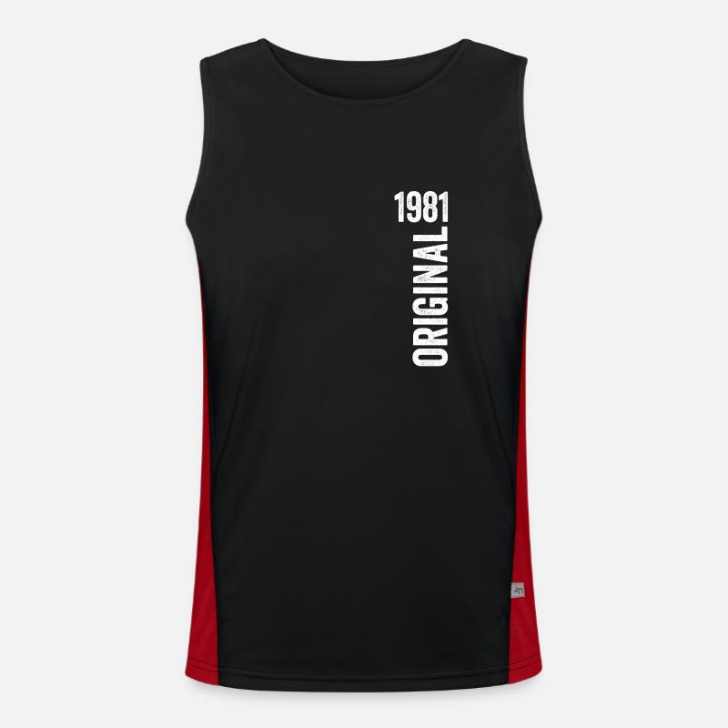 1981 Original Birthday Gift 1981 Men's Functional Contrast Tank Top 
