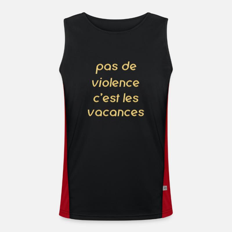 Pas de violence c'est les vacances Débardeur respirant contrasté Homme 
