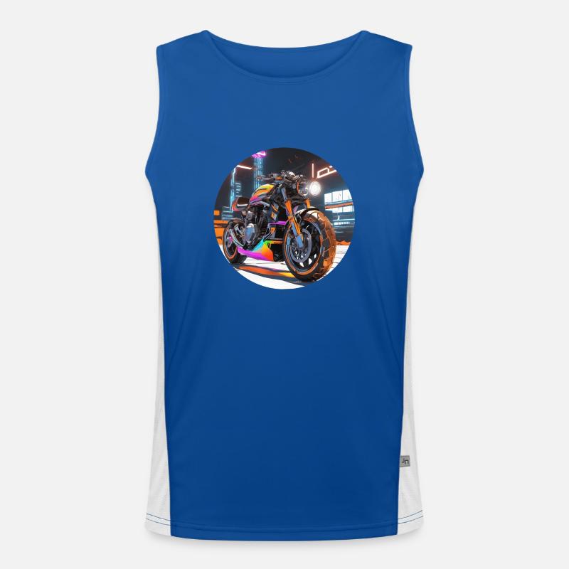 Sci-Fi Motorcycle Men's Functional Contrast Tank Top 