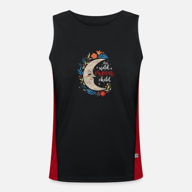 Symbol Sun Religion Elements - Men's Functional Contrast Tank Top  - black/red