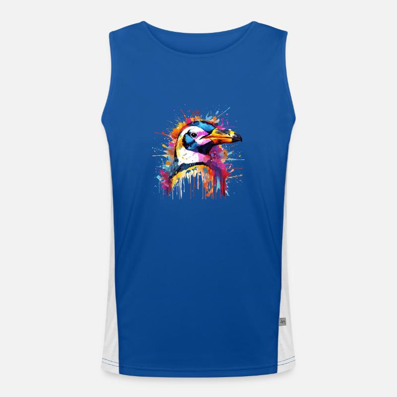 die bunte Antarktis Funktionelles Kontrast-Tank Top für Männer 