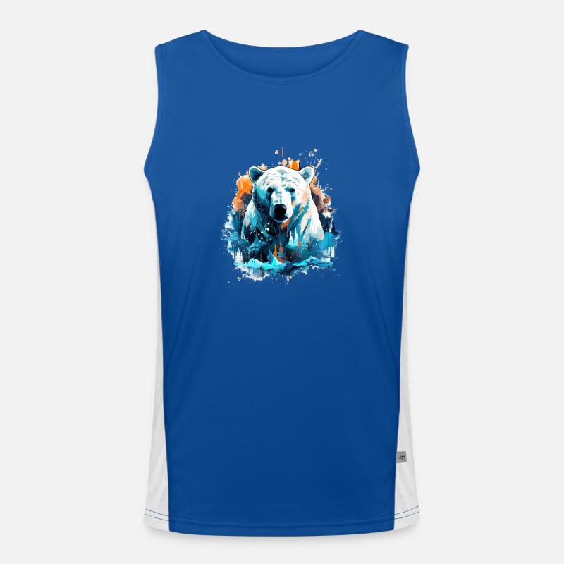 Polar bear Men's Functional Contrast Tank Top 