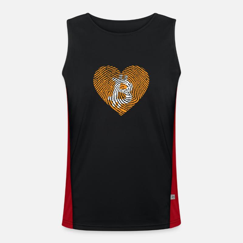 Herz Bitcoin Funktionelles Kontrast-Tank Top für Männer 