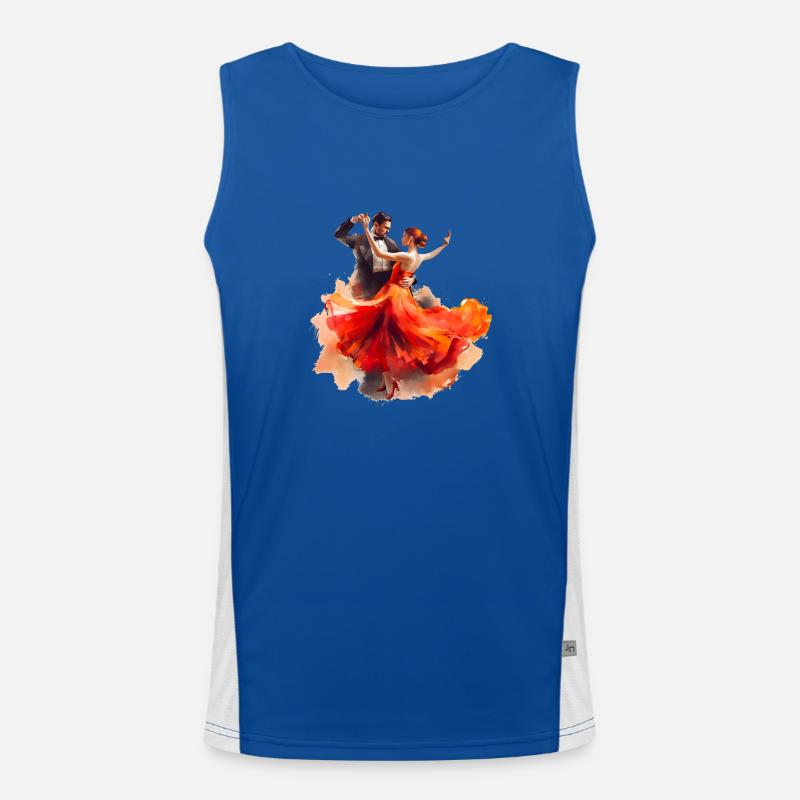The Paso Doble is an impressive dance form Men's Functional Contrast Tank Top 