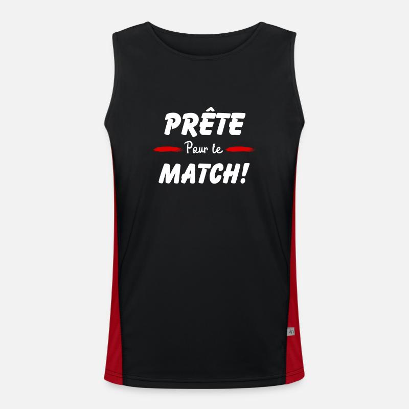 Prête pour le match Débardeur respirant contrasté Homme 