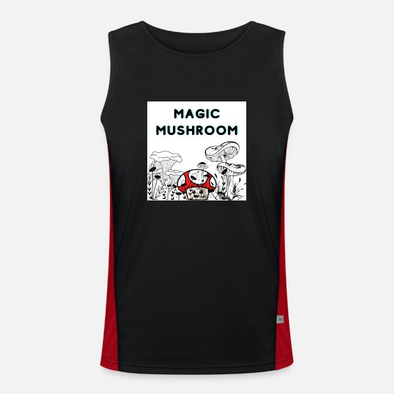 Magic Mushroom Funktionelles Kontrast-Tank Top für Männer 