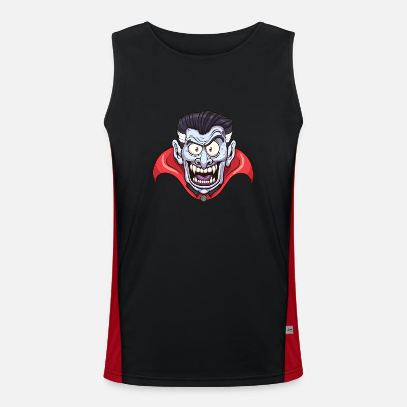 Vampire Face Men's Functional Contrast Tank Top 