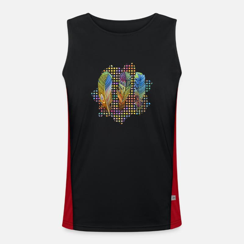 Feder Funktionelles Kontrast-Tank Top für Männer 