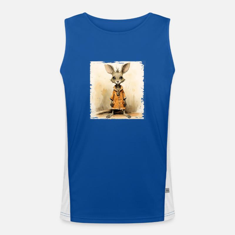 cute kangaroo Funktionelles Kontrast-Tank Top für Männer 