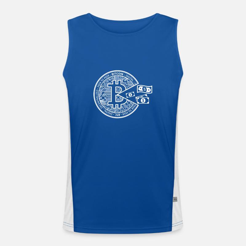 BTC Bitcoin Funktionelles Kontrast-Tank Top für Männer 