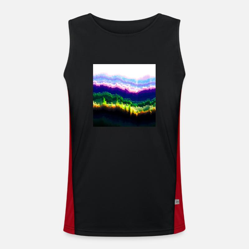 Des nuages psychédéliques dans un jeu de couleurs du ciel Débardeur respirant contrasté Homme 