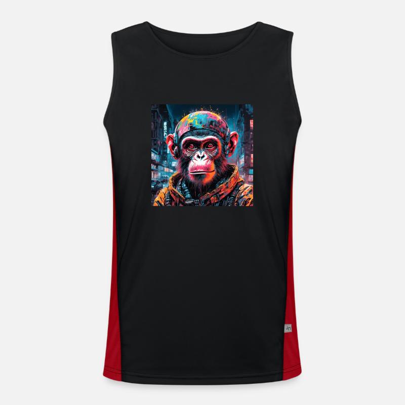 singe cyberpunk Débardeur respirant contrasté Homme 