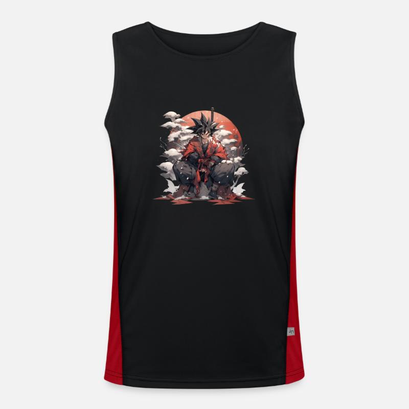 Samurai goku Men's Functional Contrast Tank Top 