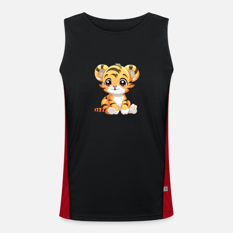 Ako das Tigerjunge Funktionelles Kontrast-Tank Top für Männer 