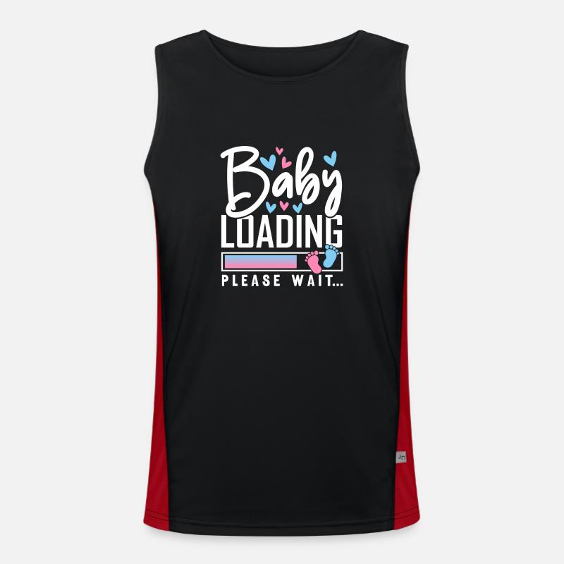 Baby Loading Please Wait - Men's Functional Contrast Tank Top  - black/red