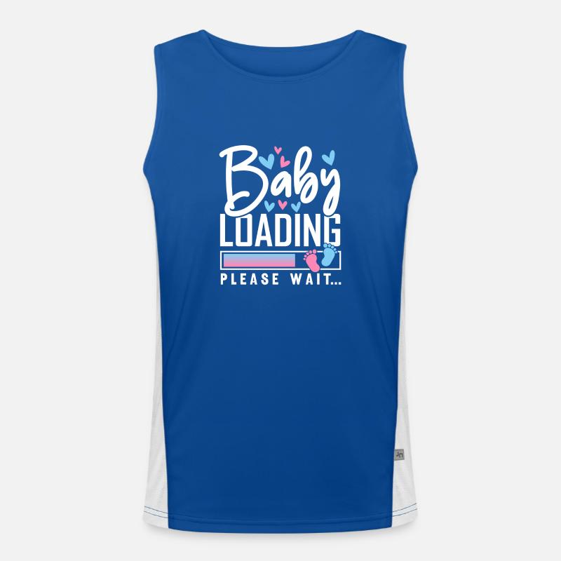 Baby Loading Please Wait Funktionelles Kontrast-Tank Top für Männer 