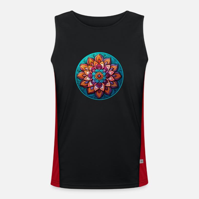 Mandala Blossom Relaxation Men's Functional Contrast Tank Top 