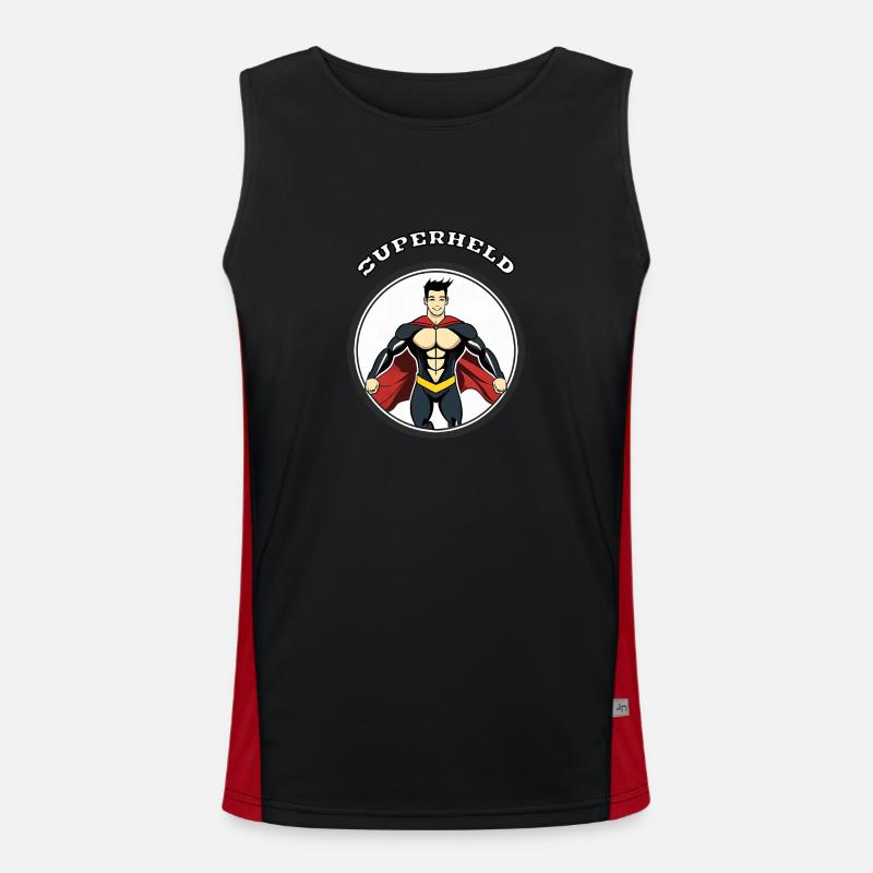 Superheld Funktionelles Kontrast-Tank Top für Männer 