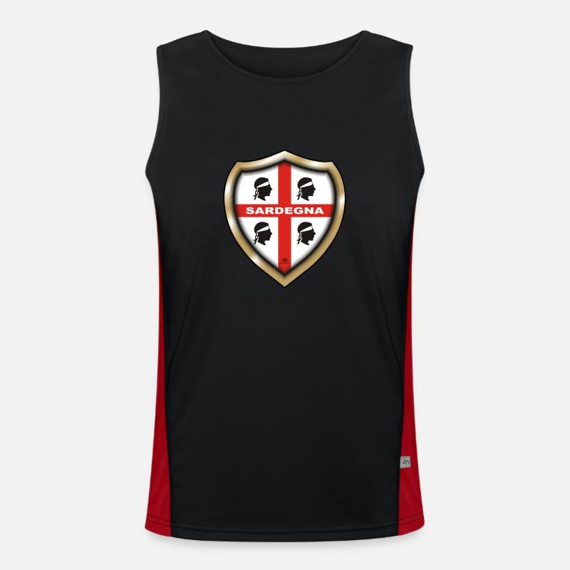 Sardinia badge 4 moors Men's Functional Contrast Tank Top 
