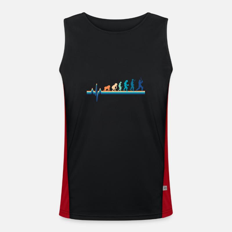 Evolution Herzschlag-Grille - Retro-Grille Funktionelles Kontrast-Tank Top für Männer 