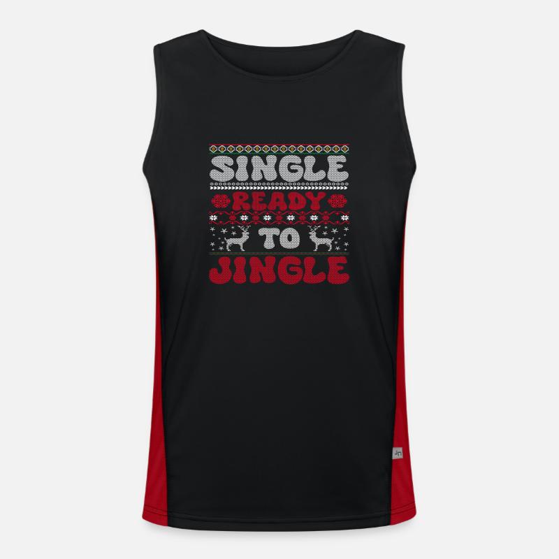 Single Ready to Jingle Funktionelles Kontrast-Tank Top für Männer 
