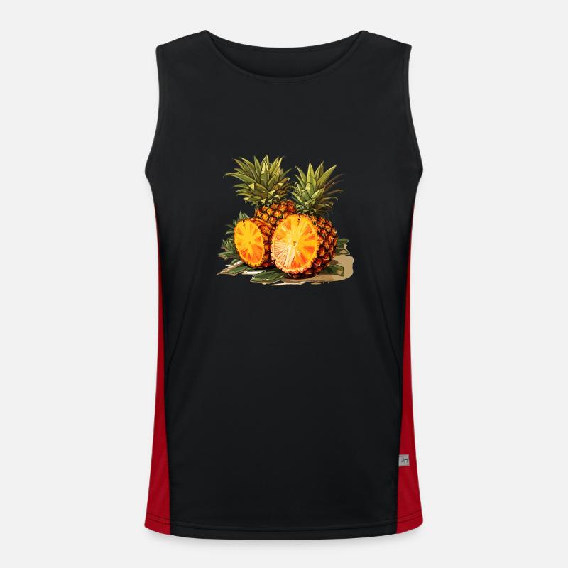 Ananas - Illustration Funktionelles Kontrast-Tank Top für Männer 