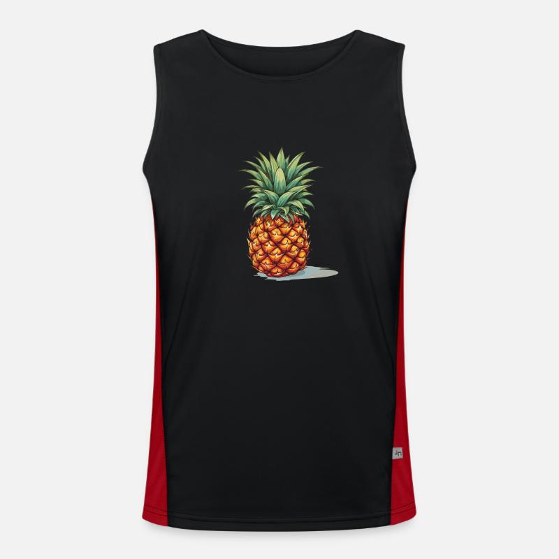 Ananas - Illustration Funktionelles Kontrast-Tank Top für Männer 